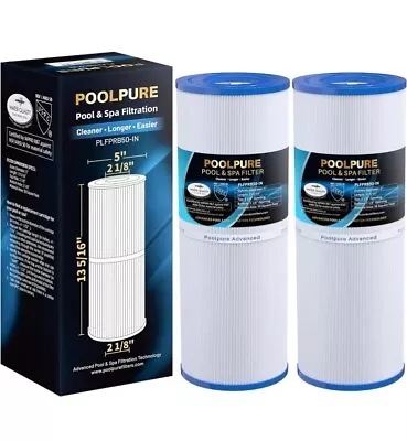 POOLPURE PLFPRB50-IN Spa Filter Replaces Pleatco Drop In Hot Tub Filter 2 Pack • $34.98