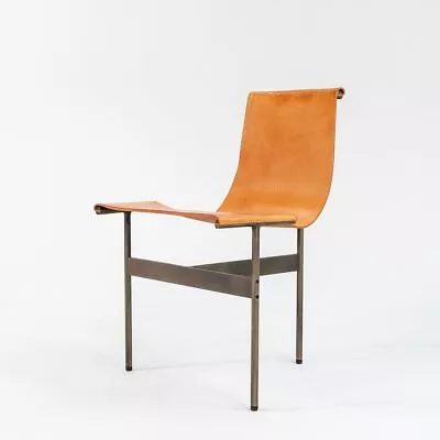 Gratz Industries Laverne TG-10 Sling Dining Chair In Tan Leather W/ Bronze Frame • $3400