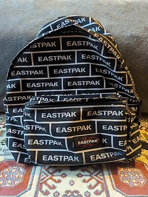 Eastpak Padded Pak'r Unisex Backpack Bold Logo Black & White • £12