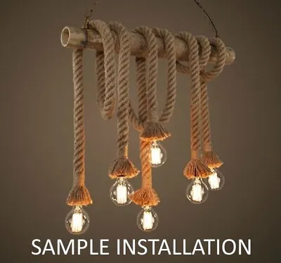 Jute Covered Electric Cable Rope Lighting Cable. Bulbholders & Ceiling Roses. UK • £31.50