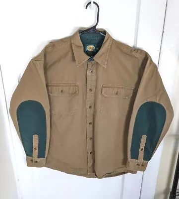 Vintage Y2K Cabela's Duck Canvas Hunting Shirt Men L Elbow Pads Work Shirt  • $40