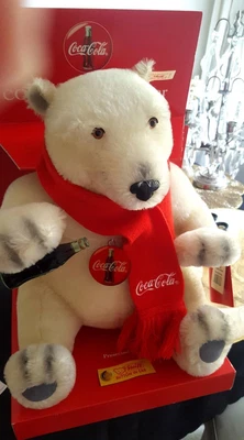 £400 • Buy Steiff This Is The  Big Boy Huge Coca Cola  Polar Bear Ltd Edition  Mint 89cm