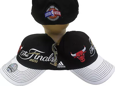 NBA Chicago Bulls Adidas 2011 The Finals Eastern Western Conferences Cap Hat NEW • $12.99