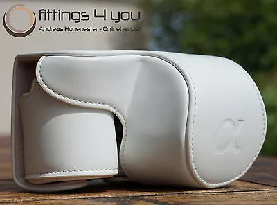 $71.45 • Buy Case Pouch Leather For Sony NEX-6 Nex 6 A6000 White