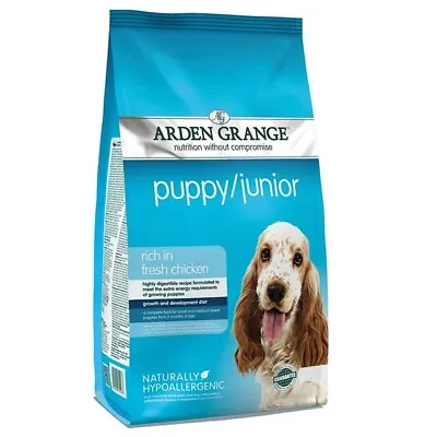 £66.25 • Buy Puppy Junior Dog Food Arden Grange Dry Chicken & Rice 2, 6 & 12kg Hypoallergenic