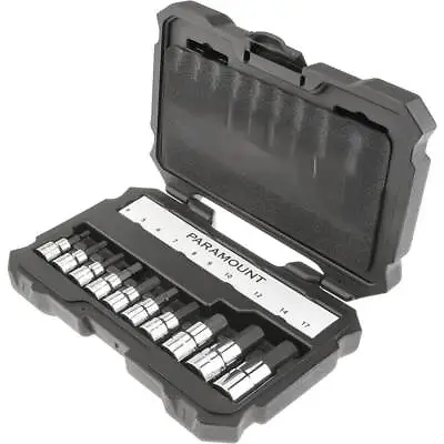 Paramount 10 Piece Metric Hex Bit Socket Set: 3/8  & 1/2  Drive 4mm To 17mm Hex • $30.58