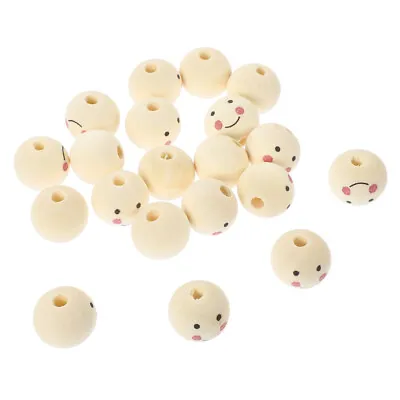 20 Pcs Doll Wooden Beads Doll Heads Doll Accessories Doll Head Bead Child • £5.47