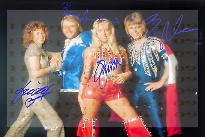 ABBA  Beautiful 7X5 Signed Agnetha Fältskog Björn Ulvaeus Benny Andersson Ann • £5.99