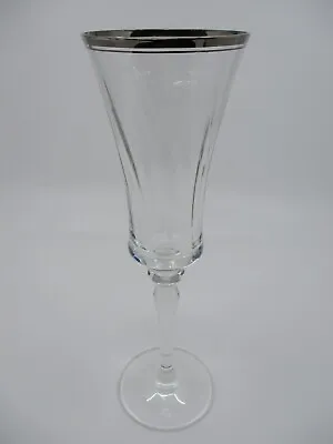 MIKASA JAMESTOWN PLATINUM FLUTE GLASS - 9 1/4  X 2 3/4  0107B • $22.98