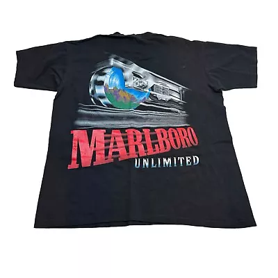 Vintage 90s Marlboro Unlimited Pocket T Shirt Mens One Size Train Railroad • $65