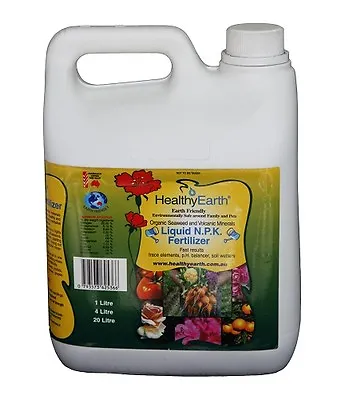 $56.35 • Buy Healthy Earth N.P.K Liquid Fertiliser 4L Best Organic Plant Food Hydroponic Vege