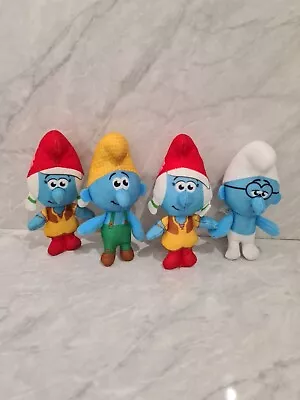 Mcdonalds Happy MealToys- 4 X Smurfs Soft Toys (2022) • £0.99