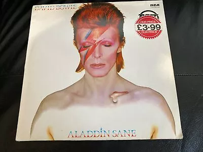 David Bowie Aladdin Sane Rca Black Ziggy Stardust Glam Vinyl Lp Ex • £19.95