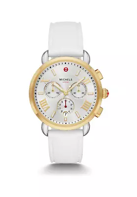 Michele MWW01P000017 Sporty Sport Sail Steel 38 Mm White Rubber Women's Watch • $495