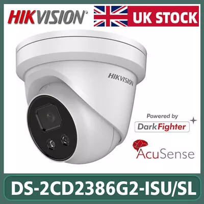 Hikvision DS-2CD2386G2-ISU/SL 8MP 4K POE Built-in Mic H.265+ IR 30M IP Camera • £150