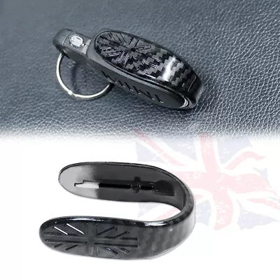 For MINI Cooper F55 F56 F57 3D Union Jack Carbon Fiber Key Fob Case Shell Holder • $9.99