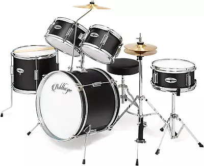 5-Piece Complete Junior Drum Set With Genuine Brass Cymbals - Advanced Beginner  • $286.99