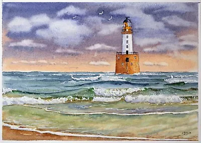 An Original Watercolour Painting Of Rattray Lighthouse Scotland. • £25