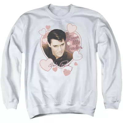 Elvis Presley Love Me Tender Crewneck Sweatshirt Licensed Music King Rock White • $24.49