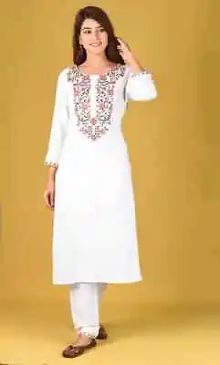 Indian Designer Beautiful Kurti Pant Set Women's Party Wear Kurta Pajama Clothes • $73.29