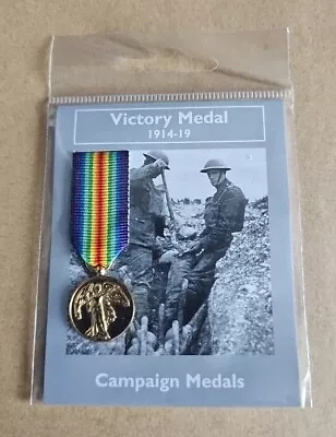 Victory Medal 1914-19 - Campaign Medal (Miniature) - Reproduction - NEW • $6.15