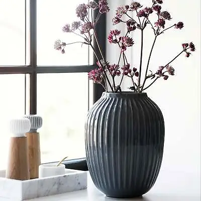 Kahler Hammershi Ceramic Vase AnthraciteVase Size: H12.5cm • £16