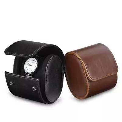 Leather Watch Roll Case Single Watch Storage Box Watch Box Travel Case Men Gift • $10.99