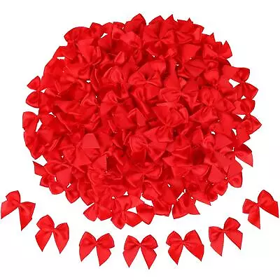 160 Pieces Mini Red Craft Satin Ribbon Bows Christmas Bows For Wedding Birthd... • $16.66