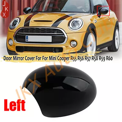 For Mini Cooper R55 R56 R57 R58 60 N Left Gloss Black Door Rear Mirror Cover Cap • $23.50