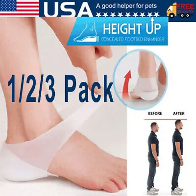 Concealed Footbed Enhancers Invisible Height Increase Silicone Insoles Pads USA • $19.98