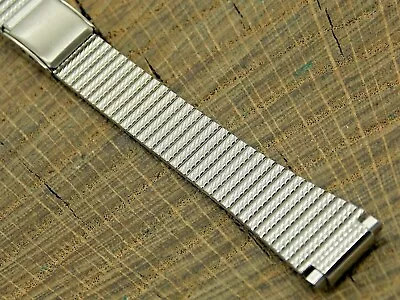 Vintage NOS Unused Speidel Sliding Clasp Stainless Steel 9mm-12mm Watch Band • $22