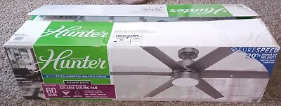 Hunter Designer Series 60  Silver Indoor/Outdoor Damp Rated Ceiling Fan 59625 • $129.99