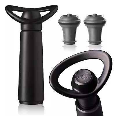 Wine Saver Concerto - Black - 1 Pump 2 Stoppers - Wine Stoppers For Bottles W... • $29.86