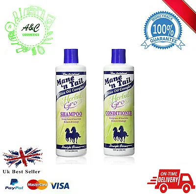 Mane 'N Tail Herbal Gro Shampoo And Conditioner Twin Pack 355ml- UK SELLER • $21.17