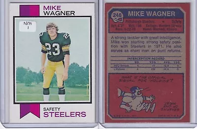 Mike Wagner 1973 Topps Football Card # 246 Pittsburgh Steelers Safety NM • $8.95