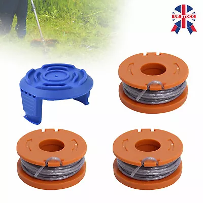 3x Spool & Line & Cap For QUALCAST CGT183A CGT18LA1 CGT36LA Spare Strimmer Parts • £8.99