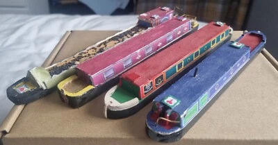 £12.50 • Buy Working Cargo Canal/Barge/Boats X 4 00 Gauge Model Railway Scenery Not Hornby