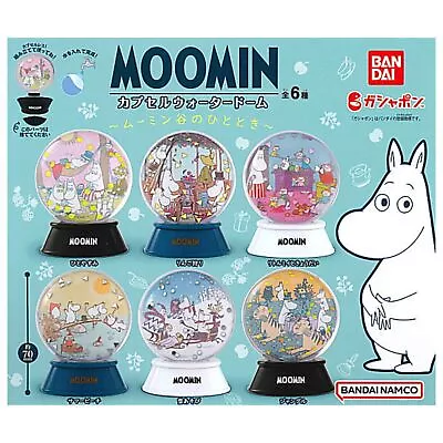 MOOMIN Capsule Water Dome BANDAI Capsule Toy 6 Types Full Comp Set Gacha Mascot • $45.79