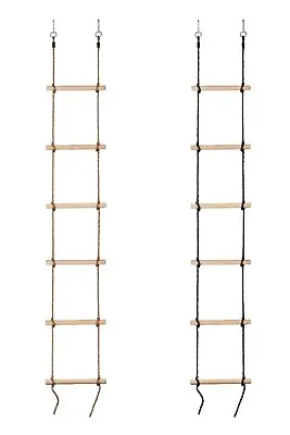 £28.99 • Buy Kids Rope Ladder | Children Outdoor Garden Tree House, Climbing Frames | 6 Rungs