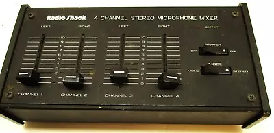 Working Vintage 1980's Radio Shack 32-1105 4 Channel Mixer • $17