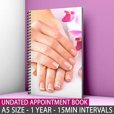 £13.99 • Buy A5 Undated Appointment Book Diary Beauty Salon Therapists 3 Columns Nail Bar