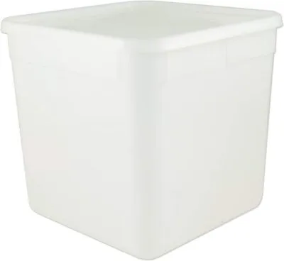 10 Litre Rectangular Ice Cream Tub/Food Storage Container With Lid 235x235x230mm • £6.99