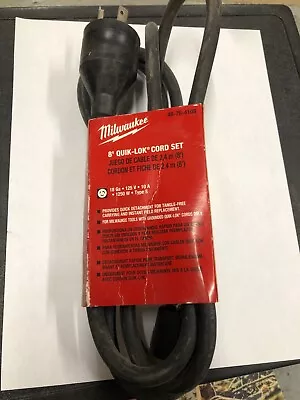 Milwaukee 48-76-4108 8' Quik-lok With Twist Style Plug Cord • $32.99