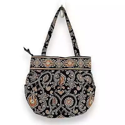 Vera Bradley Caffe Latte Morgan Tote Shoulder Bag Quilted Cotton  Purse Paisley • $29.95