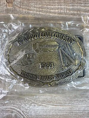 Vintage 1984 Peabody Coal Mine Training Award Winner Belt Buckle In Packaging • $16.99