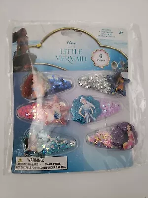 Disney The Little Mermaid  Movie 2 Hair Clips 6 PRINCESS Clips Brand New  • $8.76