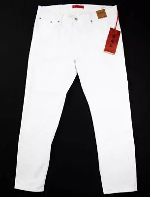 MBX Mens Jeans 36x30 White Slim Leg Fit Distressed Stretch Denim Pants $58 NEW • $39.98