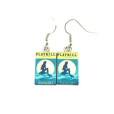 Little Mermaid Playbill Novelty Dangle Earrings Musical Broadway Series • $10.97