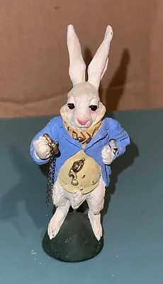 VTG Alice In Wonderland Figurine Hamilton England Pewter HP White Rabbit • $37