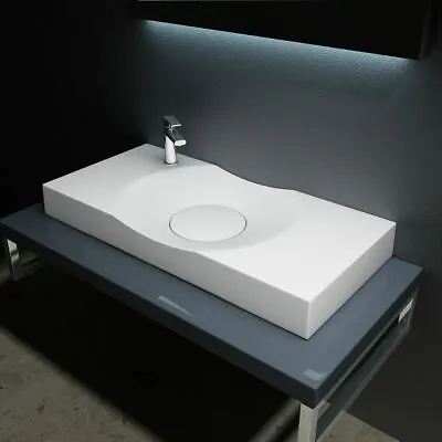 £129.95 • Buy Durovin Bathroom Basin Stone Resin Countertop Designed Large LH Tap Hole 1000mm